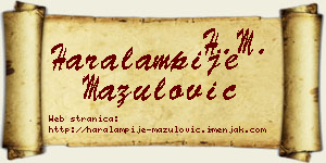 Haralampije Mazulović vizit kartica